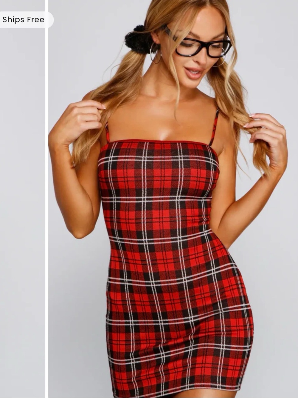 Windsor Red Plaid Mini Dress